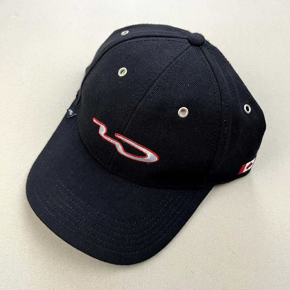 Whistler Blackcomb Ski Resort Hat Cap Fitted Black Stretch Snowboard Canada